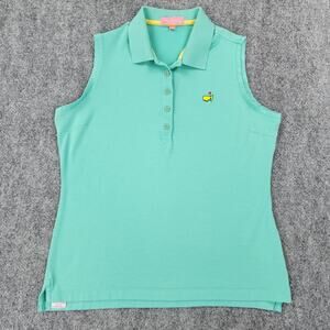 Magnolia Lane Top Womens Large Green Peter Millar Masters Polo Golf Tank Augusta